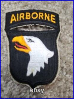 101st Airborne Division WWII Patch with Attached Tab Original Rare Varent