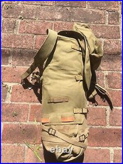 1941 Mint US Military Vtg Tent Mess ORIGINAL WWII WW2 BACKPACK Rucksack RARE