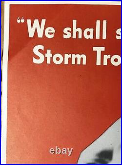 1942 Original Storm Troopers In America Wwii Ww2 War Poster Axis Germany Rare