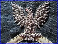 8p/navy Bullion On Cloth Patch/eagle/ship's Wheel/wwii/stripes/82/rare