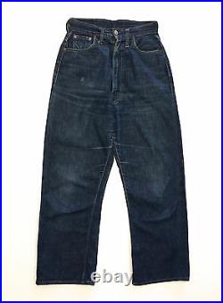 AUTH VINTAGE 1950 LEVIS XX BIG E RIVETS WWII Rare Jeans Denim Zipper Redline