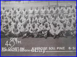 Afro-American Black Troops Soldiers at Fort Bragg NC WIDE Photo WW2 Vintage RARE