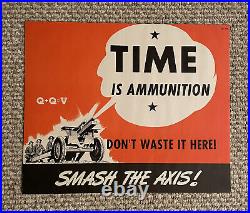 Anti Axis Rare Original WWII Factory Poster By General Electric 14x17