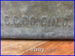 Antique Rare Large Ww2 Us C. C. Co. Cin. O Camp Field Gear Metal Feed Pan (17a)