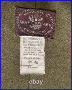BAZZ-RICKSON M-1938 MACKINAW COAT Officer coat military jacket 1942 Vintage Rare
