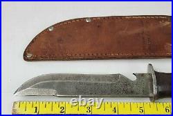 EGW Knife Co. WWII Combat Trench Fighting Knife WithScabbard Leather Handle RARE