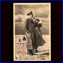 Erwin Rommel signed Sepia Photo Postcard JSA LOA German WWII General RARE
