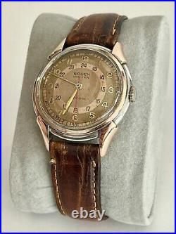 Extremely Rare 1944 Gruen WWII PanAm pilot watch 14k Rose Gold