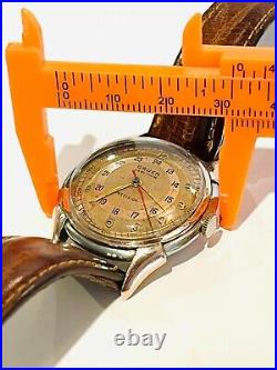 Extremely Rare 1944 Gruen WWII PanAm pilot watch 14k Rose Gold