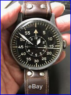 Extremely Rare Stowa B-Uhr Watch Luftwaffe German WWII Pilot Type B 55 mm