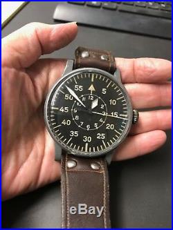 Extremely Rare Stowa B-Uhr Watch Luftwaffe German WWII Pilot Type B 55 mm