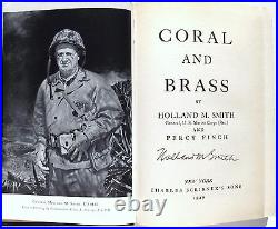 General Holland'Howlin Mad' Smith WW II Marine Commander Signed Book''Rare'