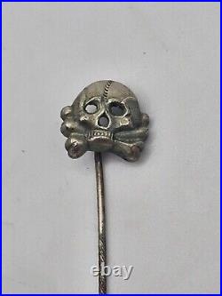German WWII Skull Stick Pin RARE