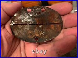 German Wwii Original Military Action Group Dog Tag Badge Ost Front Rare Dude