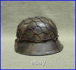 Helmet german original nice helmet M 42 rare size 68 original WW2 WWII