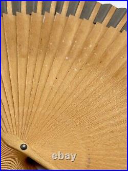 Japanese WWII WW2 War Hand Fan Rare Vintage Collectible Flowers-A-42