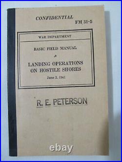 Landing Operations Hostile Shores 1941 / 1942, FM 31-5 RARE ORIGINAL BOOK WWII