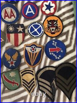 Large lot WW2 patches Airborne Tankers Unit Corps Some Rare, Bars, 50+