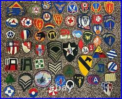 Lot of 95 Very Rare WW2 Vintage Military patches A Few Duplicates Very Good