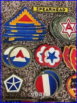Lot of 95 Very Rare WW2 Vintage Military patches A Few Duplicates Very Good
