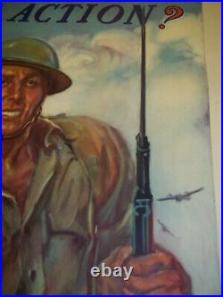 ORIGINAL RARE WW II US Marines Recruiting Poster James Montgomery Flagg USMC