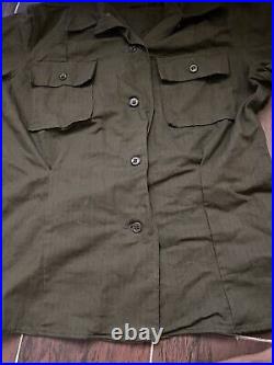 ORIGINAL WWII US WAC FEMALE HBT combat pants And Shirt Size L Vintage Rare