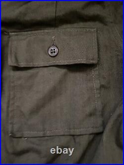 ORIGINAL WWII US WAC FEMALE HBT combat pants And Shirt Size L Vintage Rare
