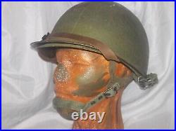 Orig. Korean or Vietnam War M1C Helmet & Liner Paratroop Rare M Ser. McCord WW2