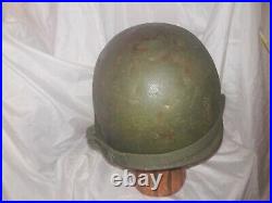Orig. Korean or Vietnam War M1C Helmet & Liner Paratroop Rare M Ser. McCord WW2