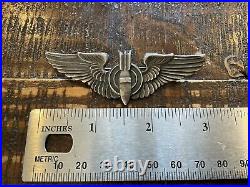 Orig Wwii Usaaf 3 Bombardier Wings Sterling Pb Rare Orber Unobscured Hallmark