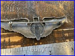 Orig Wwii Usaaf 3 Bombardier Wings Sterling Pb Rare Orber Unobscured Hallmark