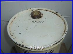 Original 1940s WWII Era Amoco Permalube 5 Gallon Motor Oil Can-RARE