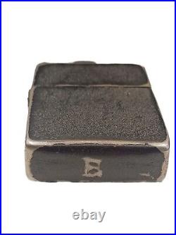 Original 1942 Black Crackle WWII Zippo Lighter With Box & Booklet 4 Barrel RARE