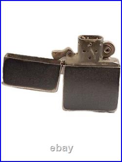 Original 1942 Black Crackle WWII Zippo Lighter With Box & Booklet 4 Barrel RARE