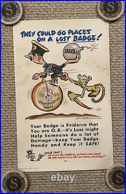 Original Anti Axis WWII Hungerford Factory Poster RARE 14x22