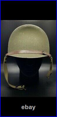 Original NOS WWII front seam helmet excellent condition Rare WW2 helmet Shell