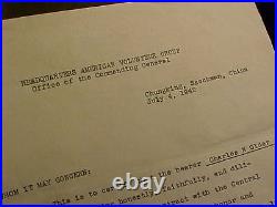 Original Rare Wwii Avg Flying Tigers Discharge Document To Ace July 42