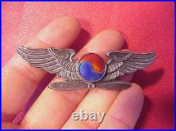 Original Rare Wwii Era Korea / Korean Military / Airlines Pilot Wings Badge Pin