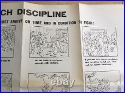 Original Rare Wwii March Discipline Poster From Fort Benning Ga Circa 1944