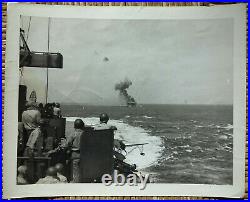 Original WW2 3 Photos USS Intrepid CV-11 Kamikaze Strike November 25 1944 Rare