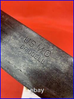 Original WW2 Bolo Knife USMC Machete Briddell 1942 Pacific Japanese RARE