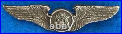 Original WWII AAF BLACKINTON Air Crew Wing Pin Back Sterling 2 Shirt Size Rare