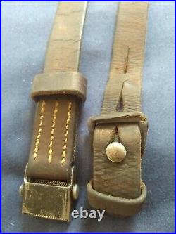 Original WWII German K98 G43 33/40 Mauser Leather Sling S&C Proofed Rare