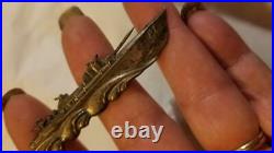 Original Wwii Pt Boat Pin Marked 2x Sterling Pat 2066969 Exc Cond! Rare