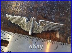 Original Wwii Rare Usaaf Sterling Luxenberg Bombardier Wings, 3+, Sterling, Pb