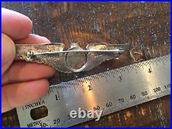 Original Wwii Rare Usaaf Sterling Luxenberg Bombardier Wings, 3+, Sterling, Pb