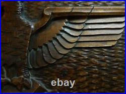 Original Wwii Ww2 German Third Reich Wooden Adler Eagle Plaque Rare