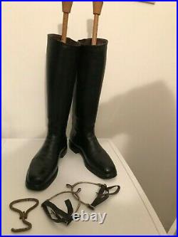 Original german rare officers jack boots US 10,5 11,0 riding boots 2nd ww ww2