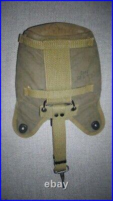 Original ww2 us army airborne/cavalry canteen cover mounted withhanger 1943 RARE