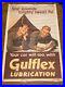 RARE 1940's WWII GULFLEX Gulf Oil LUBRICATION US MILITARY POSTER 28X42 ORIGINAL
